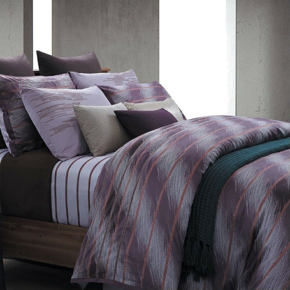 EverRouge Rainy Day Cotton 7 piece Duvet Set 300 Thread Count King Sized - New - Picture 2 of 4